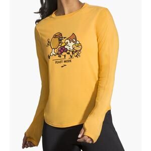 Brooks Feast Mode Women's Thanksgiving Long Sleeve Top Md